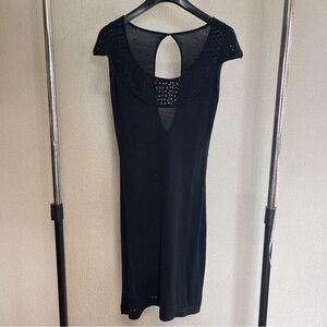 Christian Lacroix navy beaded dress